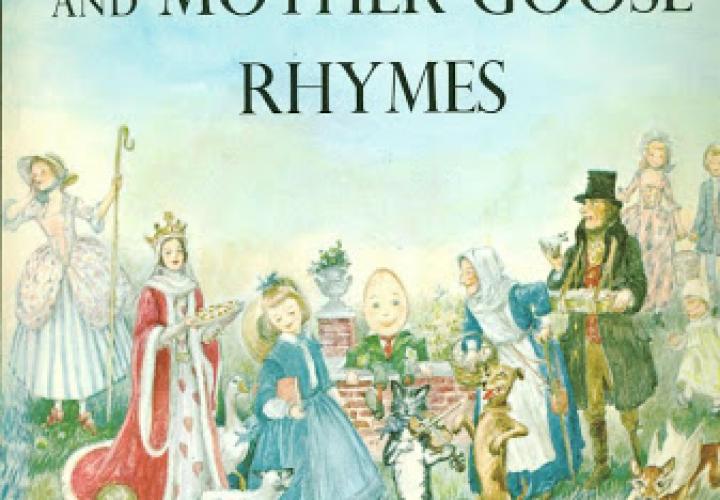 Book cover of the Book of Nursery and Mother Goose Rhymes 