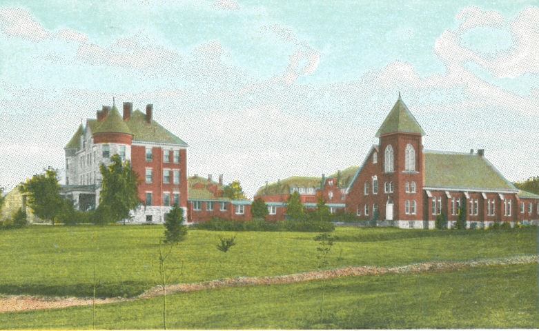 Rendering of the Administration Building and the Chapel