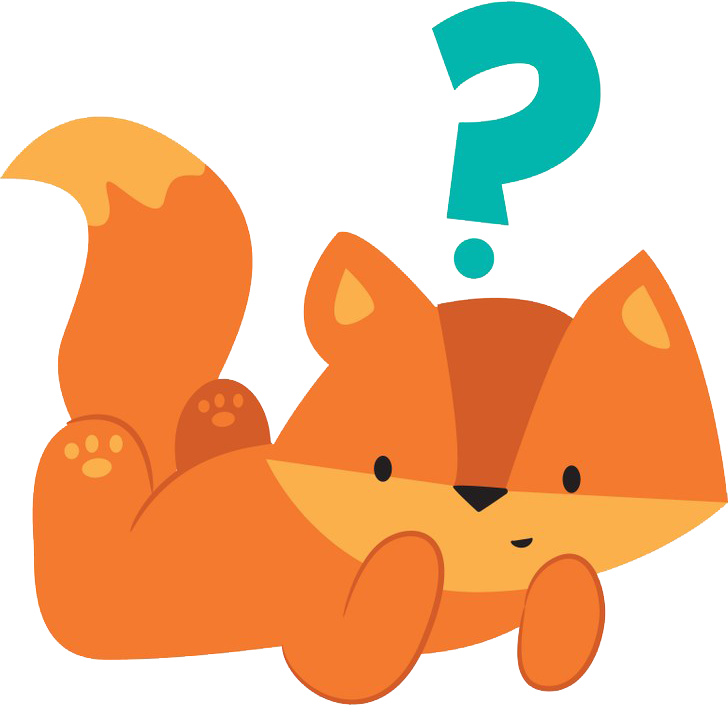 fox illustration with question mark