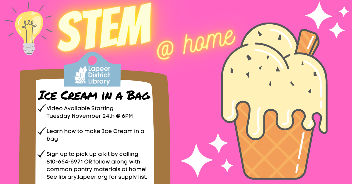 STEAM @ Home Ice Cream in a Bag