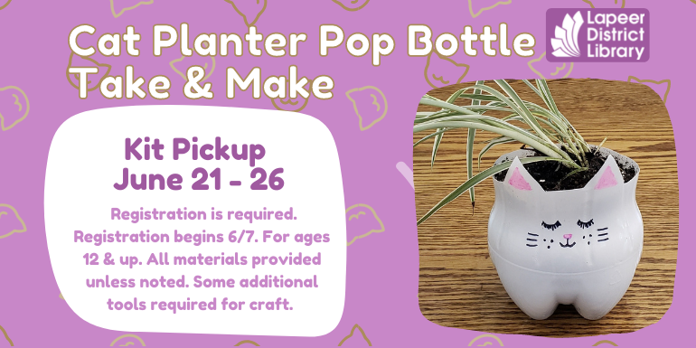 Cat Planter Pop Bottle Take & Make