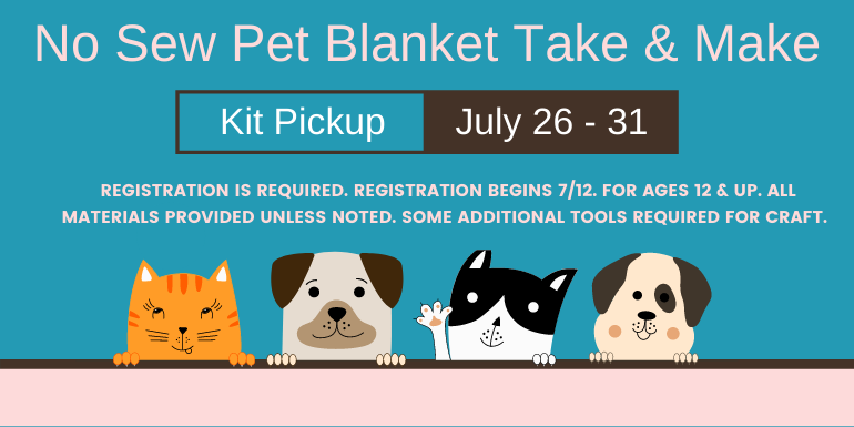 No Sew Pet Blanket Take & Make