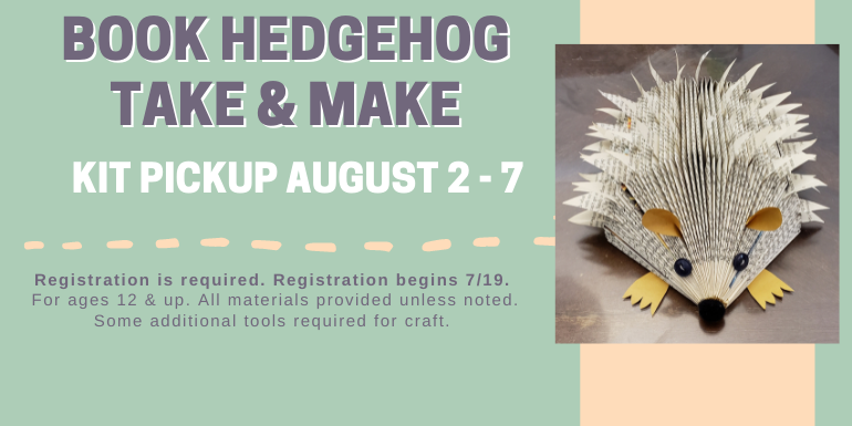 Book Hedgehog Take & Make