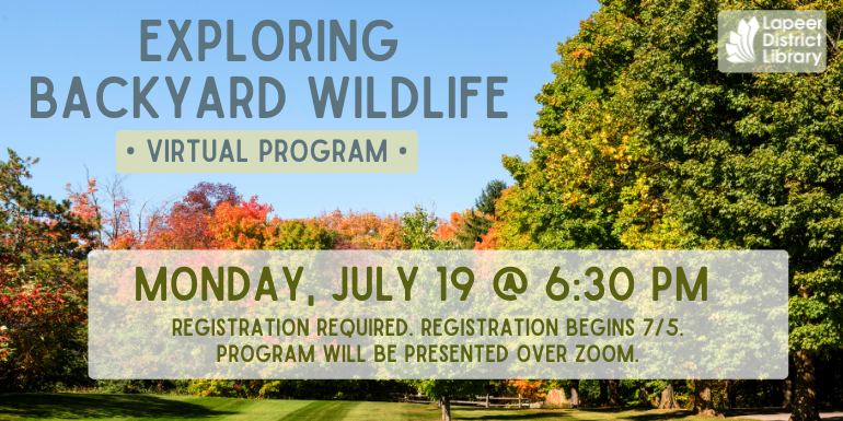 Exploring Backyard Wildlife Virtual Program