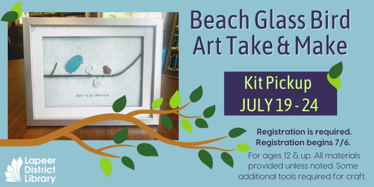 Beach Glass Bird Art Take & Make