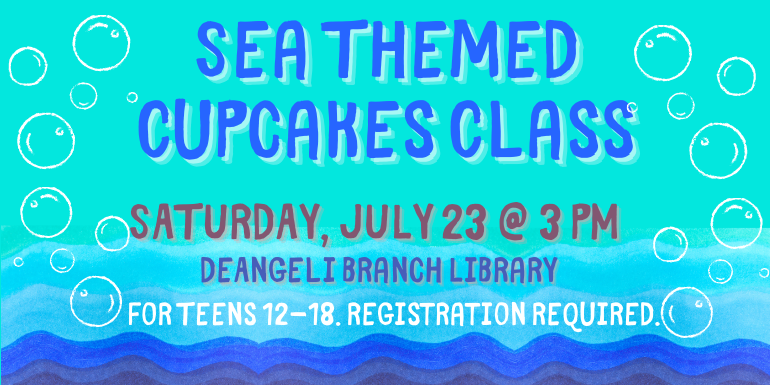 sea themed cupcakes Saturday July 23  2 PM