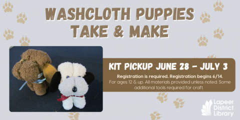 Washcloth Puppies Take & Make