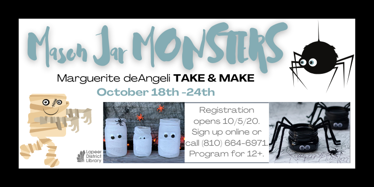 Mason Jar Monsters take & make craft